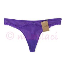 NWT Chantelle Parisian Thong Panty 1479 Iris Purple