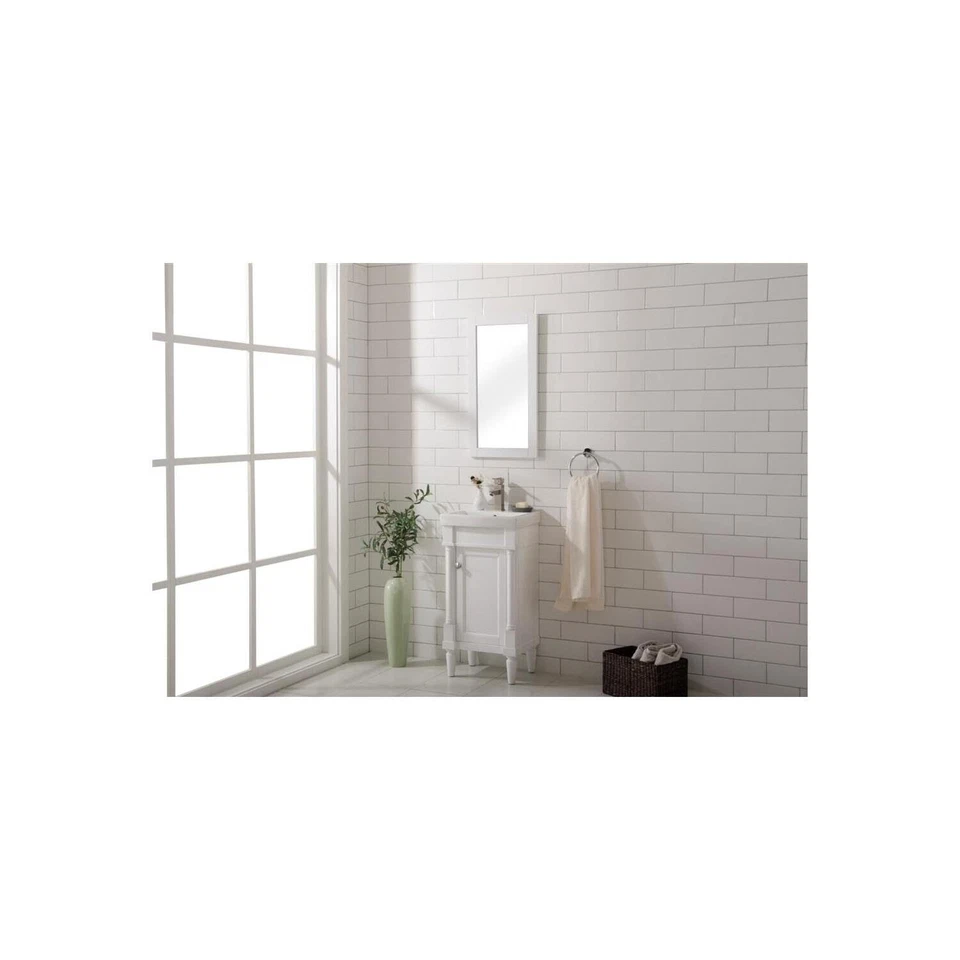 Tocador de fregadero Legion Furniture 18 pulgadas blanco Foto 3 de 3