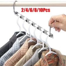2-10x Magic Metal Wonder Hanger Closet Space Saver Organizer Rack Clothes Hooks