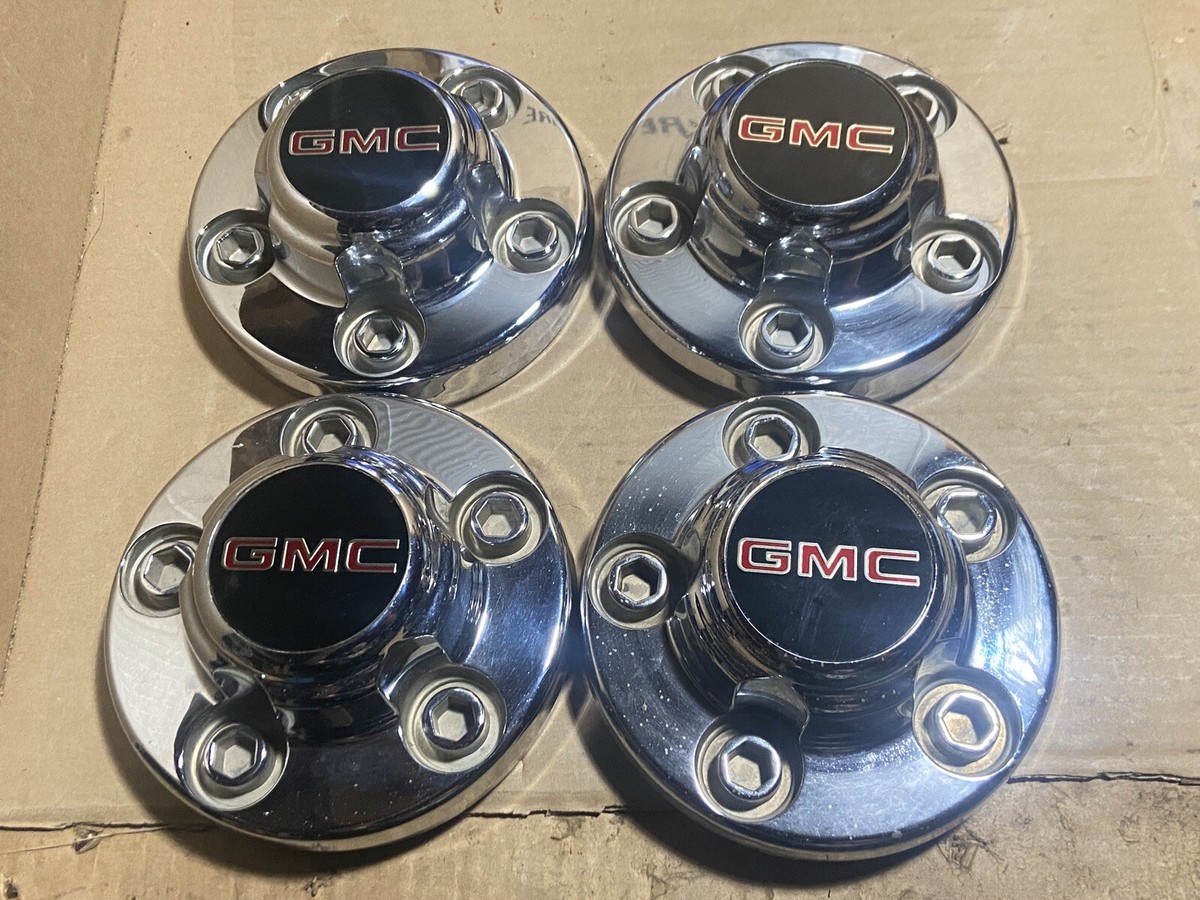 GM 15545325 GMC Chrome Wheel Center Cap Hubcap -- LOT OF 4 -- 1998