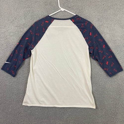 Nike New England Patriots Shirt Women’s XL Athletic Cut NFL 3/4 Sleeve T-shirt - Picture 7 of 11