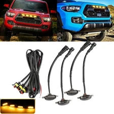 LED Smoked Amber Raptor Style Grille Light For Nissan Frontier 2005-2023 2020+