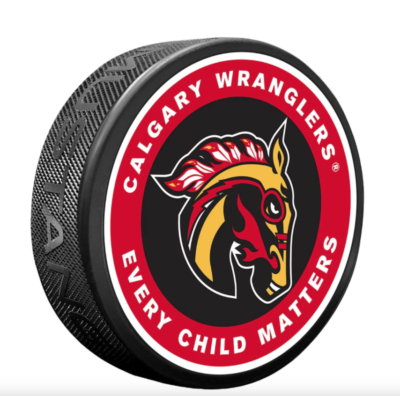 AHL Calgary Wranglers Every Child Matters Souvenir Hockey Puck w
