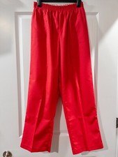 NWOT Vintage 70s Women  s Cotton/Poly Pink Pants With Pockets Size 16