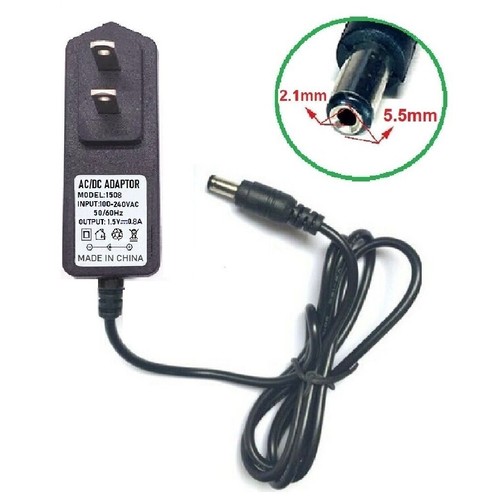 15V 0.8A AC/DC Adapter Power Supply for Home Electronics with 5.5x2.1mm Plug - Afbeelding 3 van 7