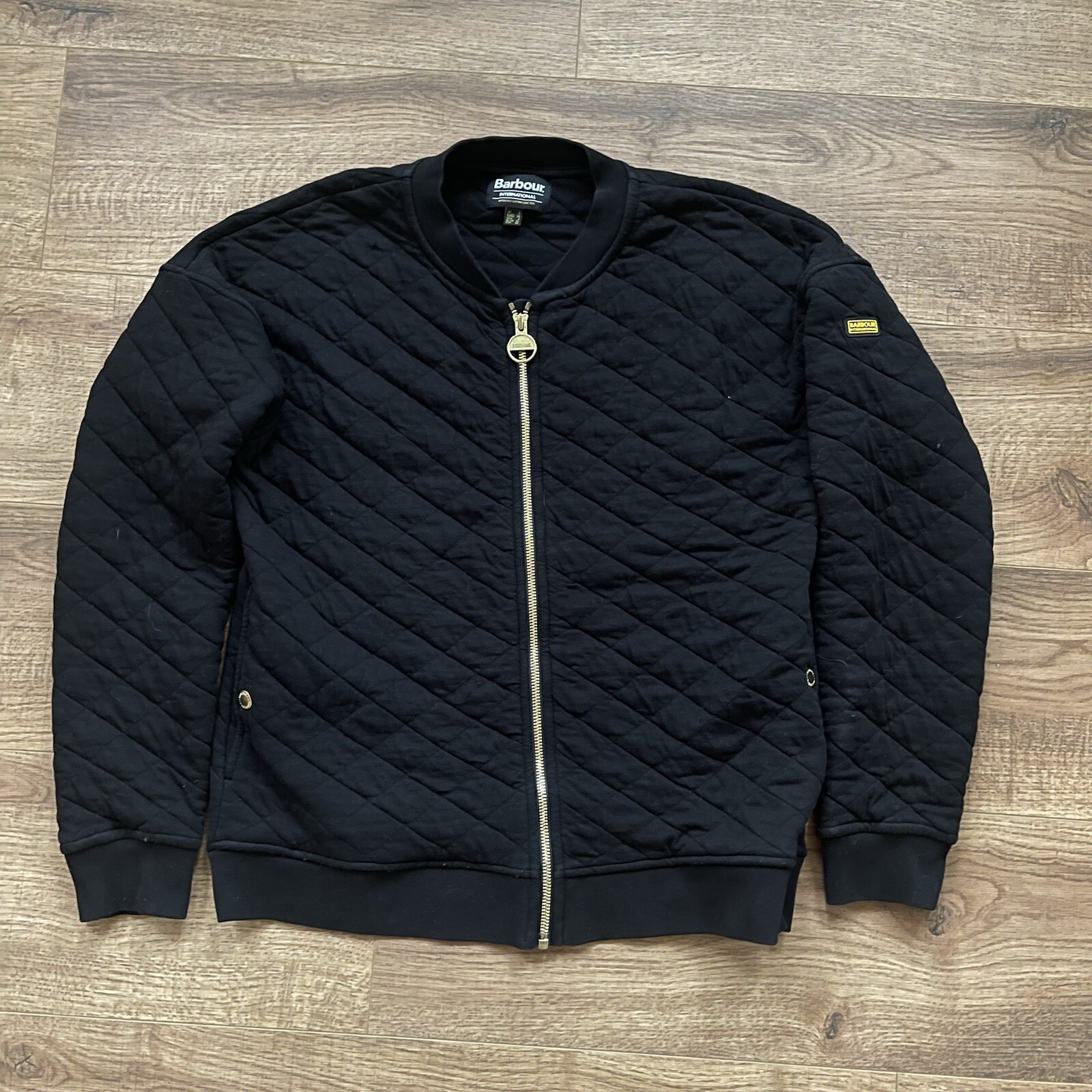 Barbour Jacket Womens Size 4US Black Quilted Pantone Hunting Field Country