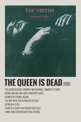 THE SMITHS THE QUEEN IS DEAD A4 ALBUM & SONGLIST PRINT.. | eBay UK