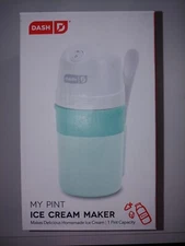 DASH My Pint Ice Cream Maker - Aqua - Recipe Booklet ***OPEN BOX/NEW***