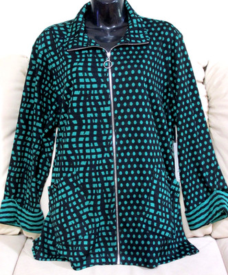 ALI MILES Zip Front Tunic Cover-Up Jacket Womens sz 1X NEW. $84.00