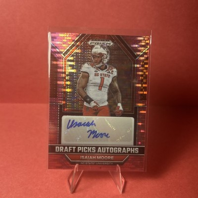 2023 Panini Prizm Draft Picks Autographs Isaiah Moore #DPA-IMO Pink Prizm /15 RC