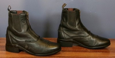 Wmns ARIAT Heritage Breeze Zip Black Leather Paddock Boot sz 9.5 B