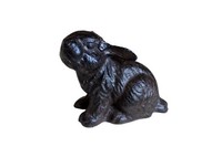 Dekofigur Hase Gusseisen Gartenfigur Landhausstil Ostern Osterhase Tierfigur