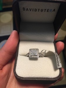 NWT David Tutera RADIANCE 1/2ctw Natural Diamond Ring 10K WG Sz 7 - BNIB