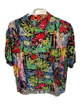 Vintage 80s Jams World Shirt Mens Size XL Floral Rayon Hawaii AOP Button Up Rare