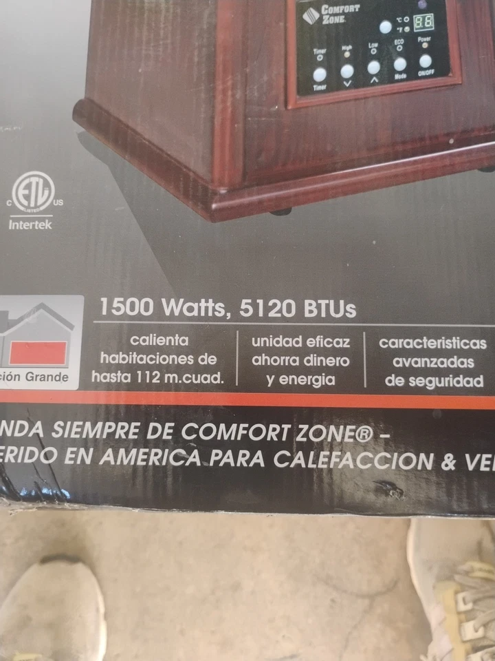 Calentador de gabinete infrarrojo Comfort Zone CZ2032C Deluxe Foto 3 de 4