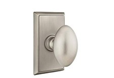 Emtek 8121EUS15A Passage, Rectangular Rosette, Egg Knob, Pewter