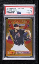 2020 Topps Finest Flashbacks All-Stars Gold Refractor 44/50 Max Scherzer PSA 8