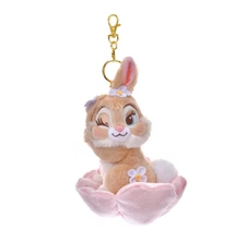 Authentic 2025 Disney Flower Garden Bunny Keychain Plush 7inches Pendant Hot