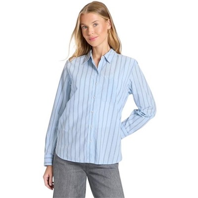 Universal Thread Women's Blue Relaxed Fit Striped Button Down Shirt Size XS