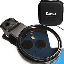 52Mm Polarizing Phone Filter for Iphone, Clip-On CPL Lens Eliminates Glare  Enh