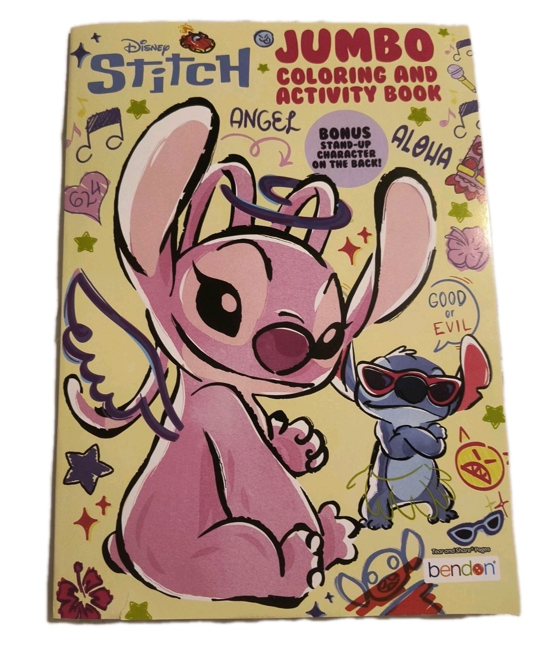 Disney STITCH & ANGEL Jumbo Coloring & Activity Book Tear/Share Pages ship!