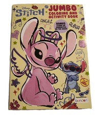 Disney STITCH & ANGEL Jumbo Coloring & Activity Book Tear/Share Pages 🆕🆓 ship!
