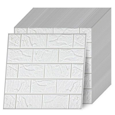 30 Pcs 3D Wall Panels Peel and Stick, White Brick 11.81 x inches, 