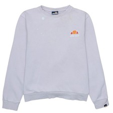 Womens UK 10 Regular ellesse Purple Pullover Sweatshirt