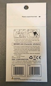 NEO GEO mini - Random Characters Stickers - 4 PCS Set 105x45mm SNK Official 