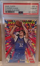 Topps 2025 Cooper Flagg ROOKIE CARD PSA 10 “POWER PLAYERS" PP-16 Mavericks