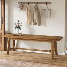 55-Inch Solid Wood Entryway Bench