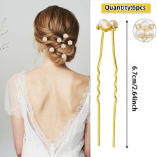30 Pieces Wedding Pearl Hair Pins for Brides Bridal, Elegant Pearl Rhinestone...