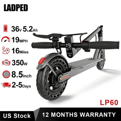 LADPED LP60 Electric Scooter 350W Max 19mph Speed 8.5inch Tire Folding Design