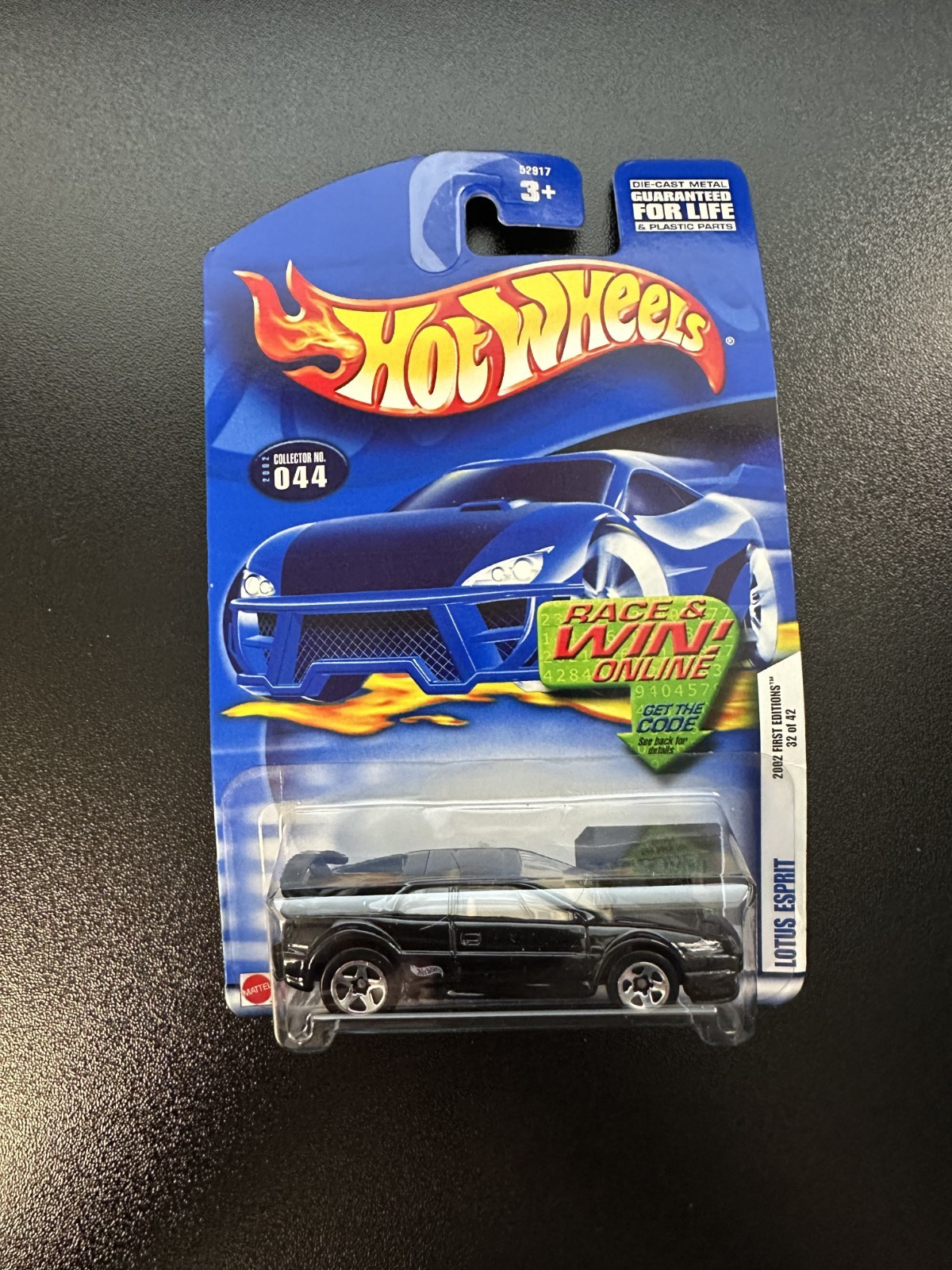 Hot Wheels #044 | Lotus Esprit (Black) | 2002 First Edition