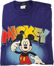 Vintage 90s Disney Mickey Mouse Unlimited T Shirt Adult Size Large Purple