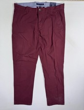 Tommy Hilfiger Straight Leg Men's 36x32 (37x31.5) NWT Red Modern Casual City