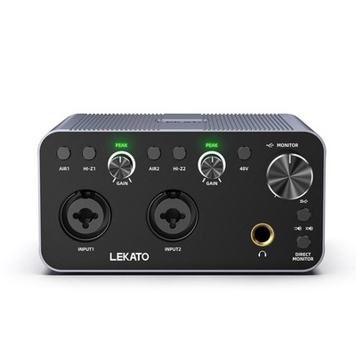 USB Audio Interface, 24-bit/192kHz Audio Interface with XLR, 48V Phantom Powe...