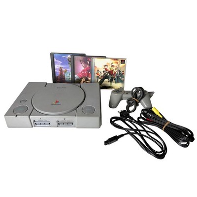 Sony PS1 SCPH-7000 Console Bundle Arc The Lad Trilogy Tested Japan