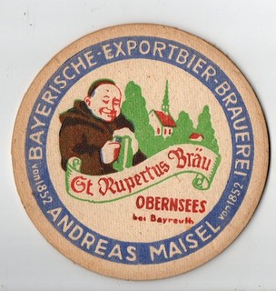 Bierdeckel Bayerische Exportbier Brauerei Andreas Maisel Obernsees Bayreuth