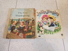 VTG 1940s/60s LGB Saggy Baggy Elephant First Thanksgiving ABC Jolly Jingles Book