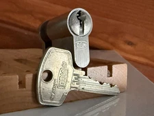 DOM High Security Half Euro Lock W/ Key Locksport Locksmith Collector