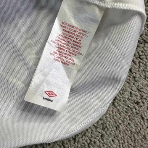 England Soccer Shirt Mens Large White Umbro Three Lions Jersey World Cup Euro - Picture 7 of 17