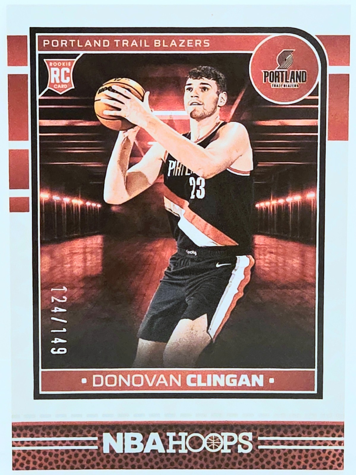 2024/25 Panini NBA Hoops Donovan Clingan #237 RC White Explosion Numbered /149