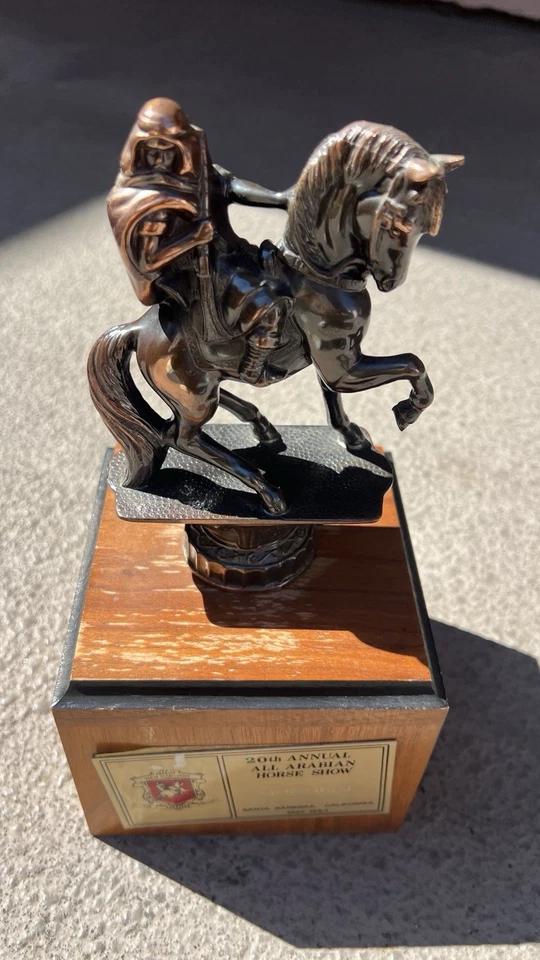 Vintage Horse Show High Point Gelding Equestrian Award Bronze Trophy 1983 - Image 2 of 4
