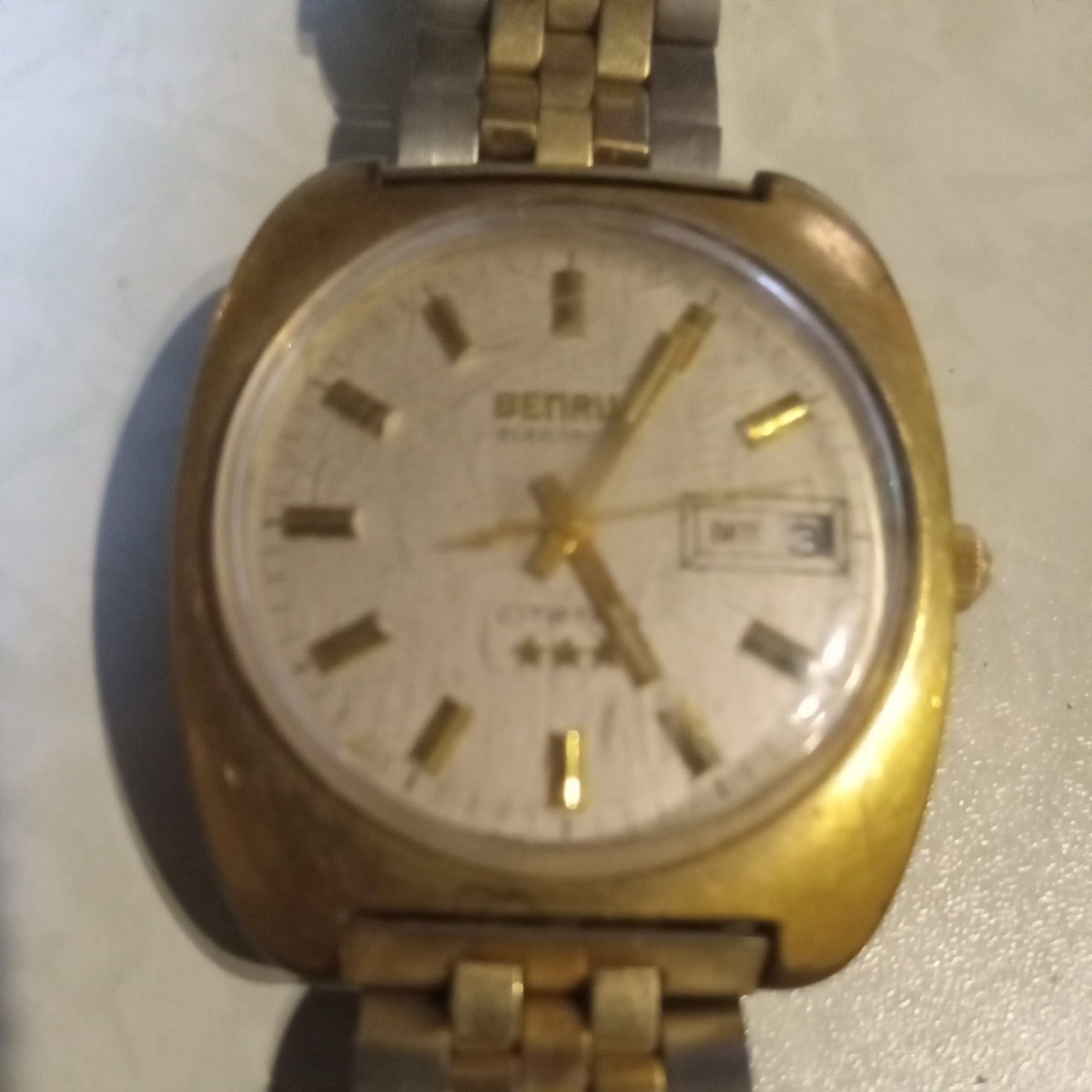 BENRUS ELECTRONIC CITATION WATCH SWISS 3112 313 35.7mm 18.6 BENRUS ELECTRONIC CITATION WATCH SWISS 3112 313 35.7mm 18.6