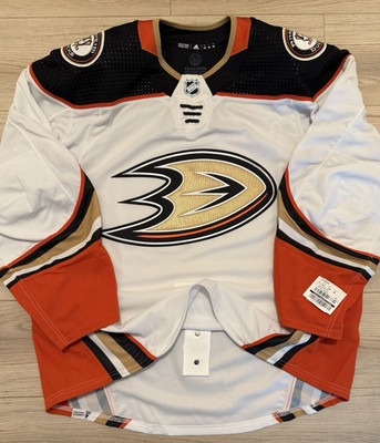 NEW Adidas MiC Anaheim Ducks Team Issue Road White Authentic