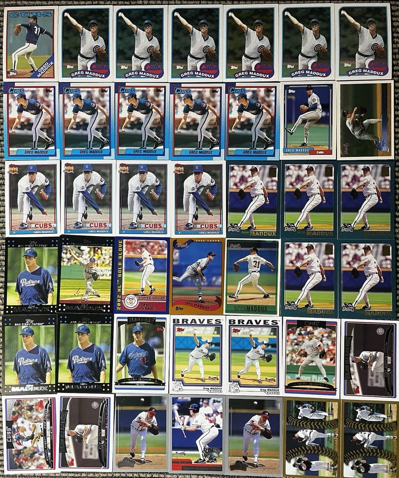 亚特兰大勇士队 批量 750 张以上卡 带 425 张 Greg Maddux 卡 & 275 Glavine/Smoltz — 第 4/4 张图片