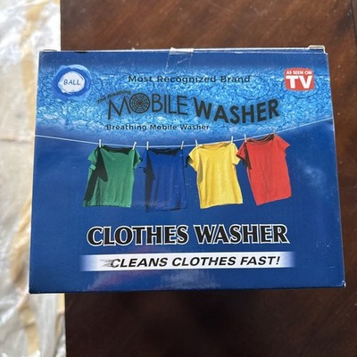 Breathing Mobile Washer - Portable Hand Powered 1 Count (Pack of 1), Blue 