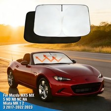 1pc Fits Mazda Mx5 2017-2023 Car Windshield Sunshade Cover Block Uv Ray 14580 1pc Fits Mazda Mx5 2017-2023 Car Windshield Sunshade Cover Block Uv Ray 14580