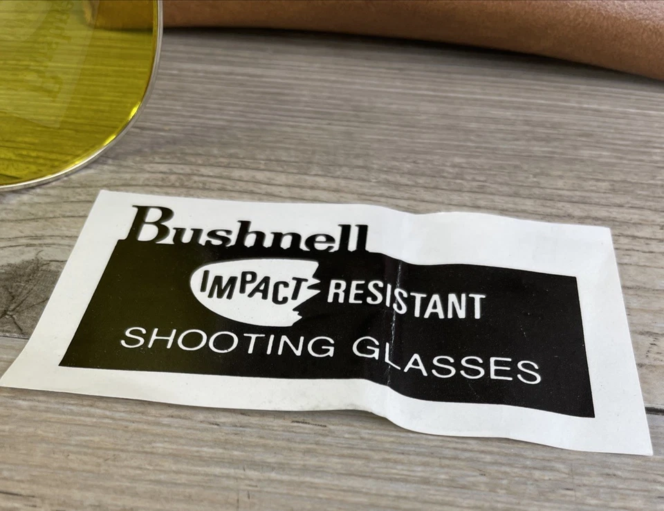 Gafas de tiro estilo piloto aviador Bushnell de colección lentes amarillas Baush & Lomb Corea Foto 3 de 4